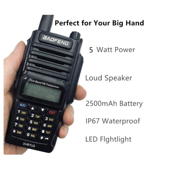 RoHS Handheld Radio Walkie Talkie UV-9R PLUS VHF UHF Dual Band