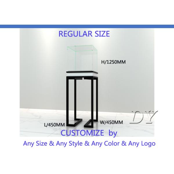 Simple Glass Jewellery Shop Cabinets / Jewelry Display Cabinets Cream Coating Color