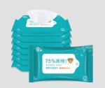 Anti Bacteria Sterilized Wet Wipes No Hand Wash Removable 75% Alcohol Wet Wipes