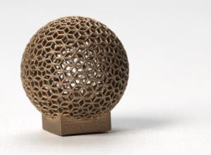China Aluminum DMLS 3D printing for Sphere Shape , Golden electroplating factory