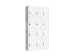 Customized Color 12 Door Lockers , Fire Resistant Gym Storage Cabinet