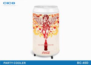China Silent Barrel Party Cooler Fridge / Party Drink Cooler Foam Lid Door factory