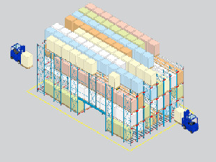 Steel Automated Pallet Runner Rack System Warehouse Pallet Storage SGS Certificate