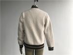 Stone Teddy Faux Fur Jacket Mens Medium Trench Coat Black Base And Tan Tipping