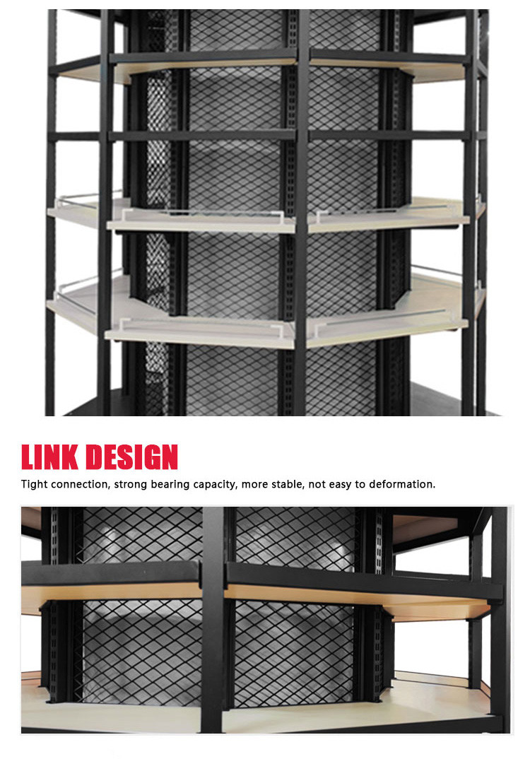 Customized Supermarket Display Shelving Modern Style For Attractive Retail Displays
