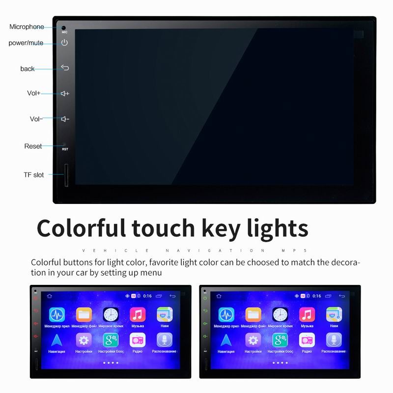Ouchuangbo 7 inch full touch HD car radio stereo radio support 3G WIFI BT andrdoid 5.1 in stock fast ship