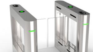 China Full Height Speed Gate Turnstile 304 Stainless Steel Security Swing Gate with Card Reader on sale