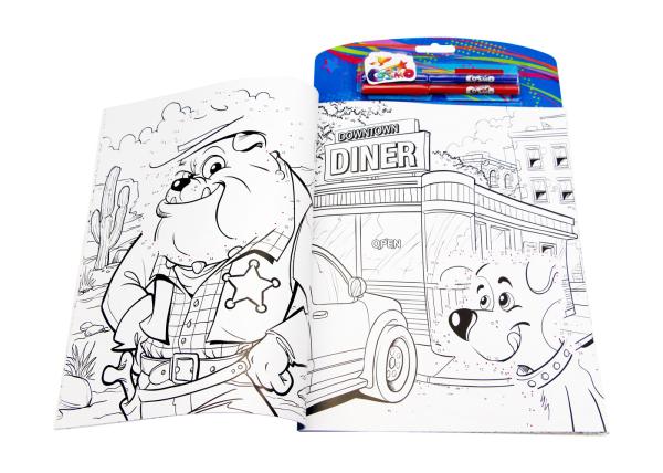 Custom Full Coloring Book Printing with brush , Kids Toddler Painting Coloring