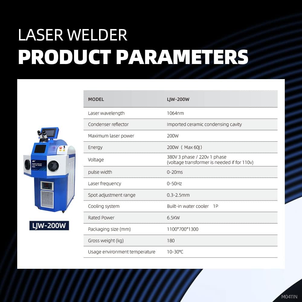 Easy to Operate 200W Built-In Chiller Yag Jewelry Laser Welding Machine for Rings Bracelets Platinum Gold Silver and More