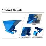 Outdoor Forklift Self Dumping Hopper Bin Steel Tipping Bin Customized Size Color