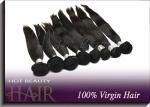 Peruvian Virgin Human Hair Extensions , 18'' Silky Straight 6A