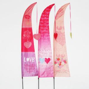 China Spring Seasonal Garden Flag Valentine Hearts factory