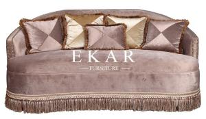 China Antique Hotel Furniture Loveseat 2 Seater Velvet Waiting Sofa MKBN-KS2310-002 factory