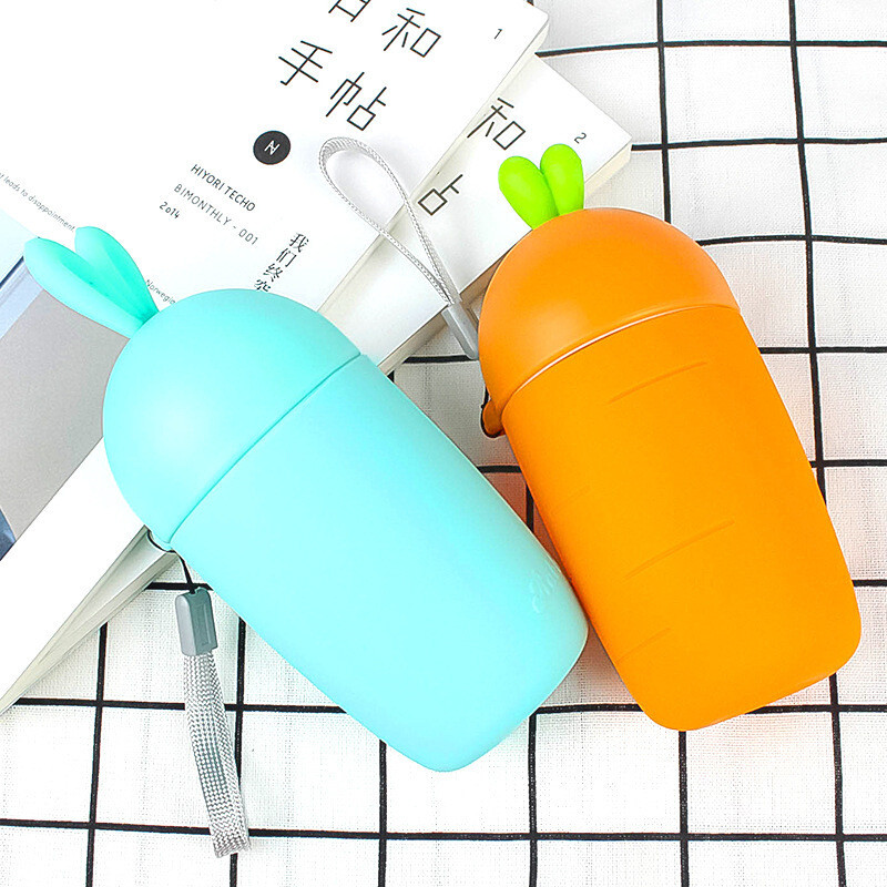 300ml Cartoon Shaped Kids Glass Water Bottle , Glass And Silicone Water Bottle