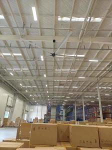 China 2mm Thickness Blade 7.3m Diameter HVLS Ceiling Fans For Distribution Centers factory