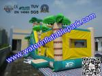 Inflatable Bouncer Slide , Commercial Grade Bounce Houses Coconut Trees Tropical