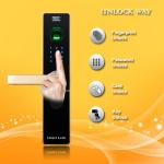 Waterproof Contactless Keyless Fingerprint Door Lock With ID Card Reader