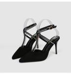 ZM036 9928-14 New Style High Heels Hot Rhinestone Stiletto Single Shoes Women