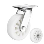 6 Inch Heavy Duty Solid White Wheel 500KG Bearing Nylon Trolley Caster Wheels