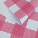 Party Pink Gingham Birthday Rectangle Desk Disposable Table Cloths Covers