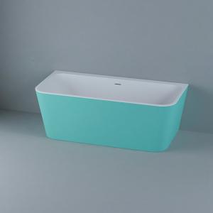 China Rectangular Shape Colored Freestanding Bathtub Made Of Fresh Pure Acrylic Sheet factory