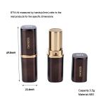 3.5g Brown Metallic Finish Lip Balm Tubes