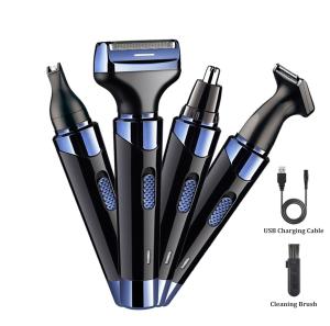 China Painless Waterproof Hair Clippers 4 In 1 Nose Hair Beard Lettering Ear Trimmer For Men factory