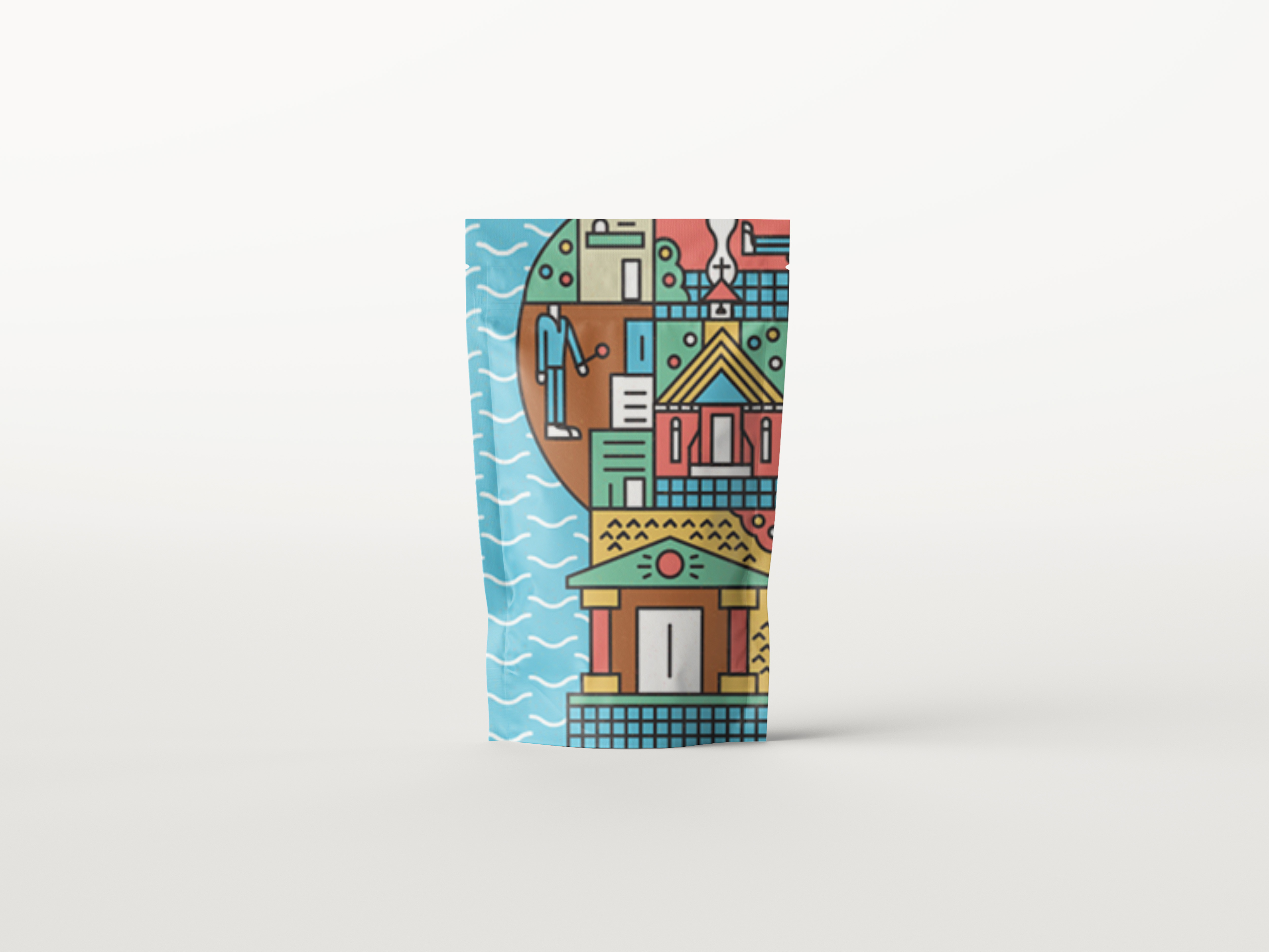 Customized 130 Microns Heat Seal Gravure Printing Stand Up Pouches