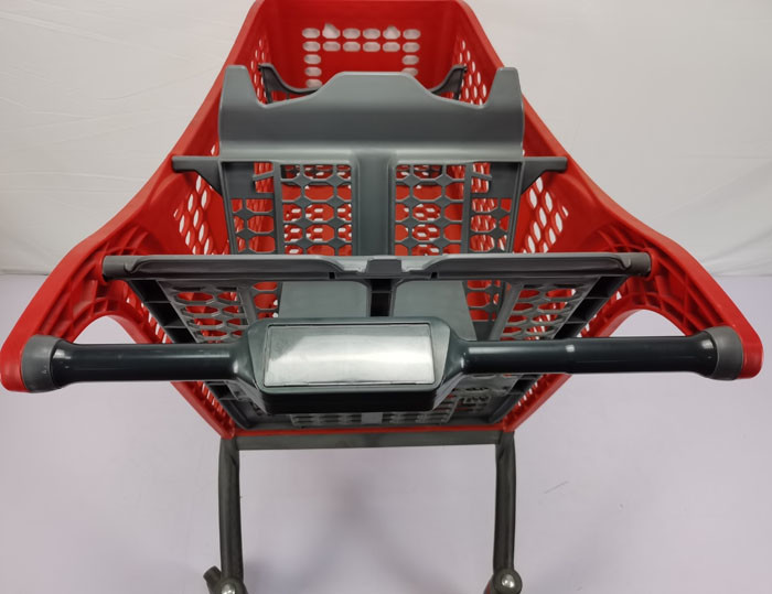 175L HDPP Nylon All Plastic Shopping Carts Warehouse Supermarket Shopping Trolley