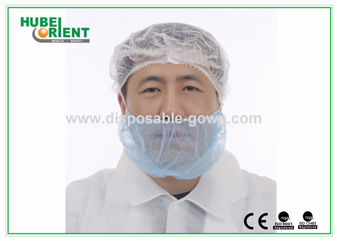 Disposable Non Woven PP Face Cover Beard Guard Beard Cover With Single Elastic