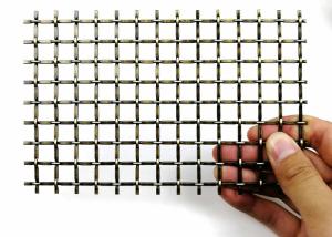 China 3.0m X 1.5m Woven Crimped Architectural Metal Mesh Decorative Cabinet Insert factory