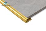 6063 Aluminium Edge Trim Profiles Round Shape Gold Color For Wall Trimming