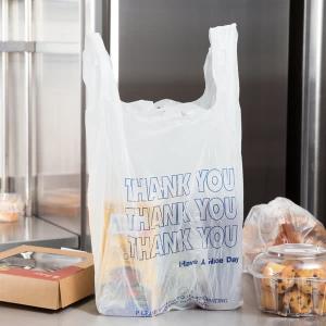 China Durable Thank You T Shirt Bags , Thank You Grocery Bag HDPE Material factory
