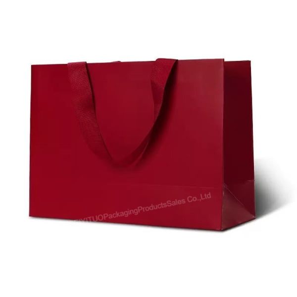 Colorful Kraft Printed Paper Shopping Bag Materials Eco Friendly