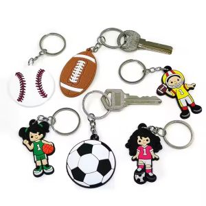 Promotional Keyring Custom 3d/2D Logo Letters PVC Rubber KeyChains Custom Logo