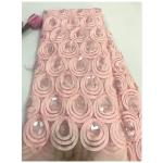 Popular 3d flowers embroidery lace fabric french /african lace fabric
