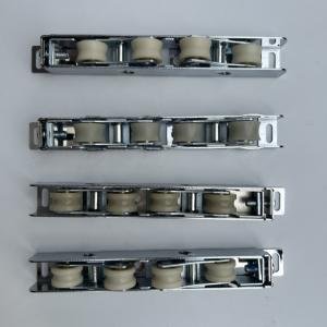 China Stainless Steel Adjustable Sliding Door Roller Four Door Pulley 23mm Width 20mm Height factory