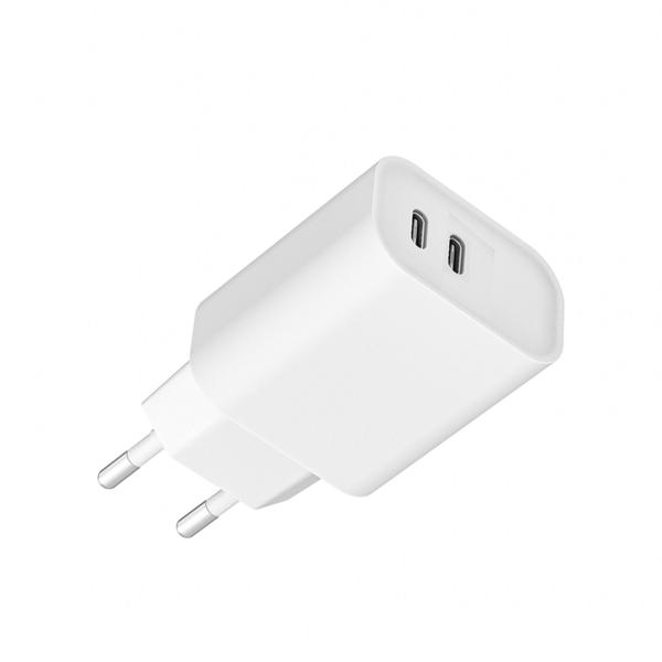 China Dual USB C Port PD Fast Charger Adapter 40W For Apple Watch & IPhone factory