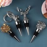 Animal Head Wine Stopper Custom Logo Zinc Alloy Metal Champagne Stopper