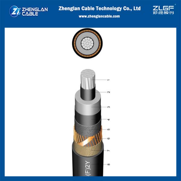 Unarmored MV aluminum power cable NA2XS(F)2Y 1x120mm2 12/20KV IEC60502-2