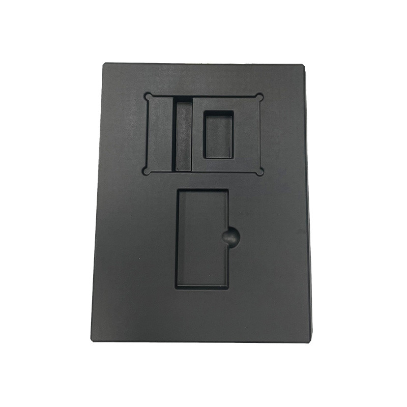 Wet Press Black Sugarcane Paper Tray Packaging Waterproof Oilproof For Electronic