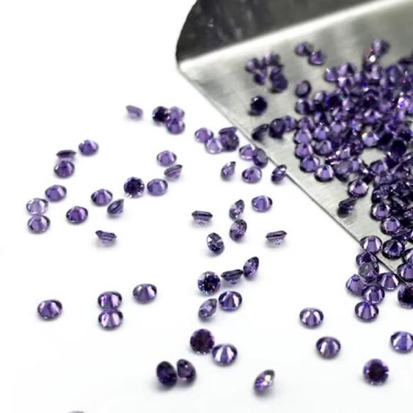 Wholesale 3A Color Cz Stones Small Size Round Cut 0.8mm To 3mm Loose Gemstone