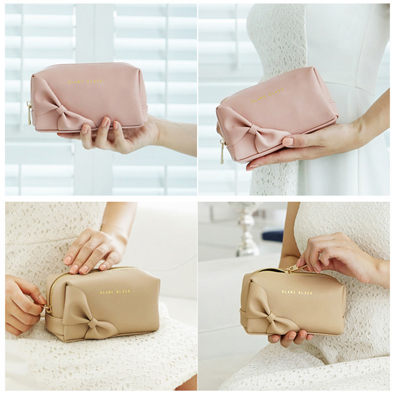 Waterproof PU Leather Cosmetic Bag Blanks Toiletry Bag For Travel