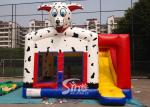 Outdoor N indoor spotted dog inflatable bounce house with slide for family yard
