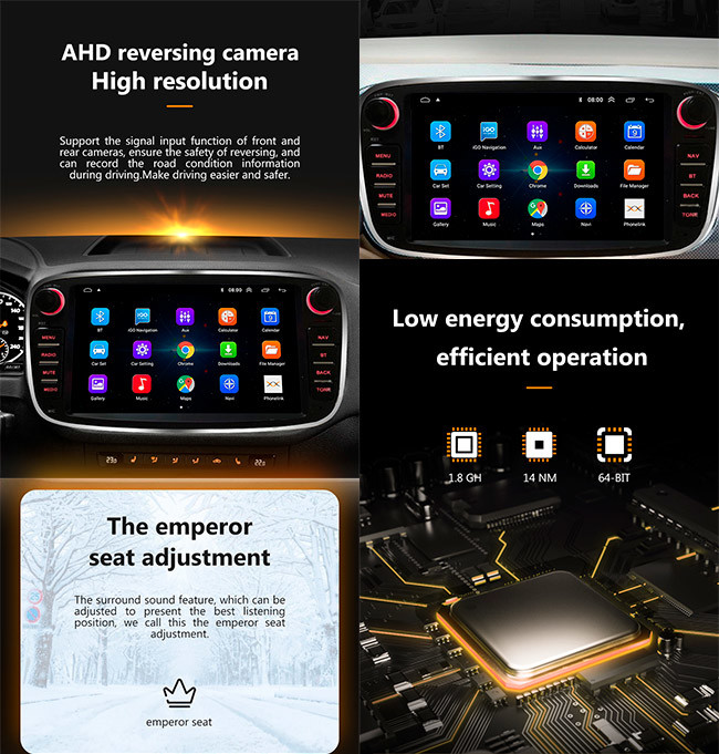 Android 10 2 Din Car Multimedia Player 7inch Double Din Car Android Stereo RAM 2GB Ford Focus Mondeo