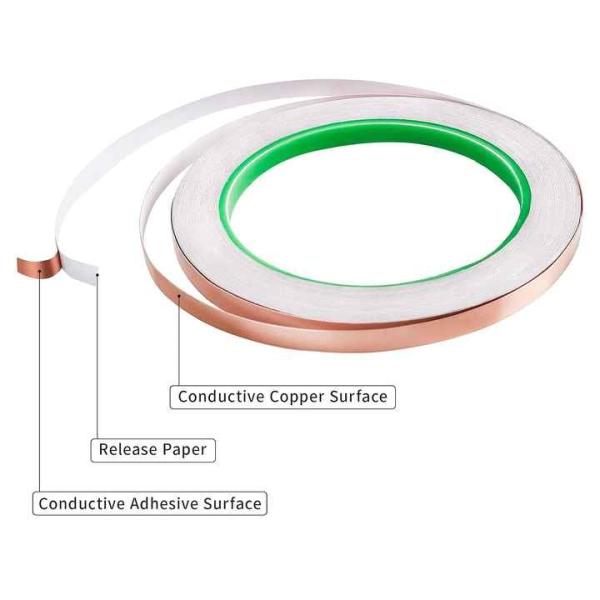 Double Sided Conductive copper foil 0.05mm thick anti-corrosion Copper Tape
