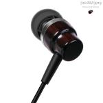 Wooden Wireless In Ear Earphones Microphone Volume Control For Men Women