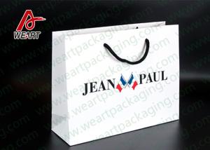 China White Custom Printed Retail Paper Shopping Bags No Minimum Matte Lamination factory