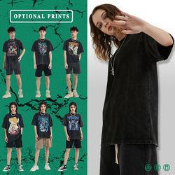 China Mens Washed Vintage T-Shirt Wholesale Blank Cotton Acid Wash Tshirt Personalized Custom Oversized Vintage T Shirt factory