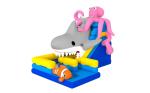 Ocean Themed Shark Commercial Inflatable Water Slides